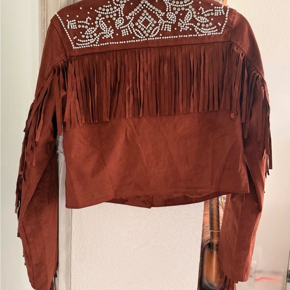 Wildfire Wranglers Fringe Jacket with Embroidery | S - Picture 2 of 4